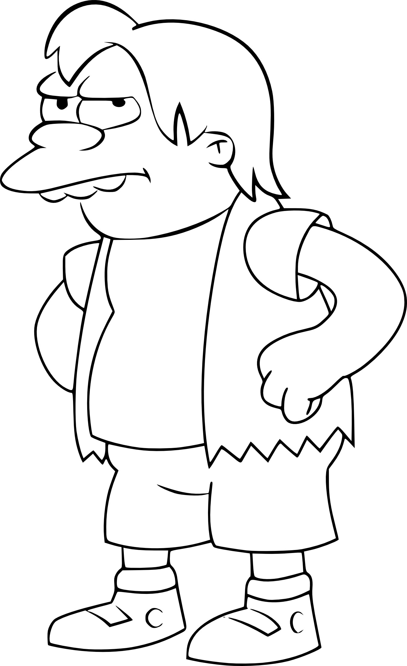 Coloriage Nelson Simpson À Imprimer avec Dessin Animé De Coloriage