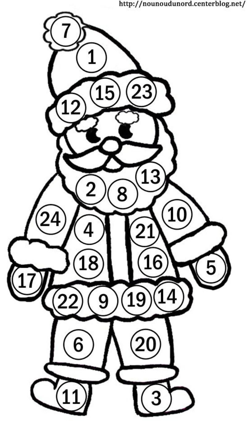 Coloriage Noel Calendrier De Avent tout Dessin L,