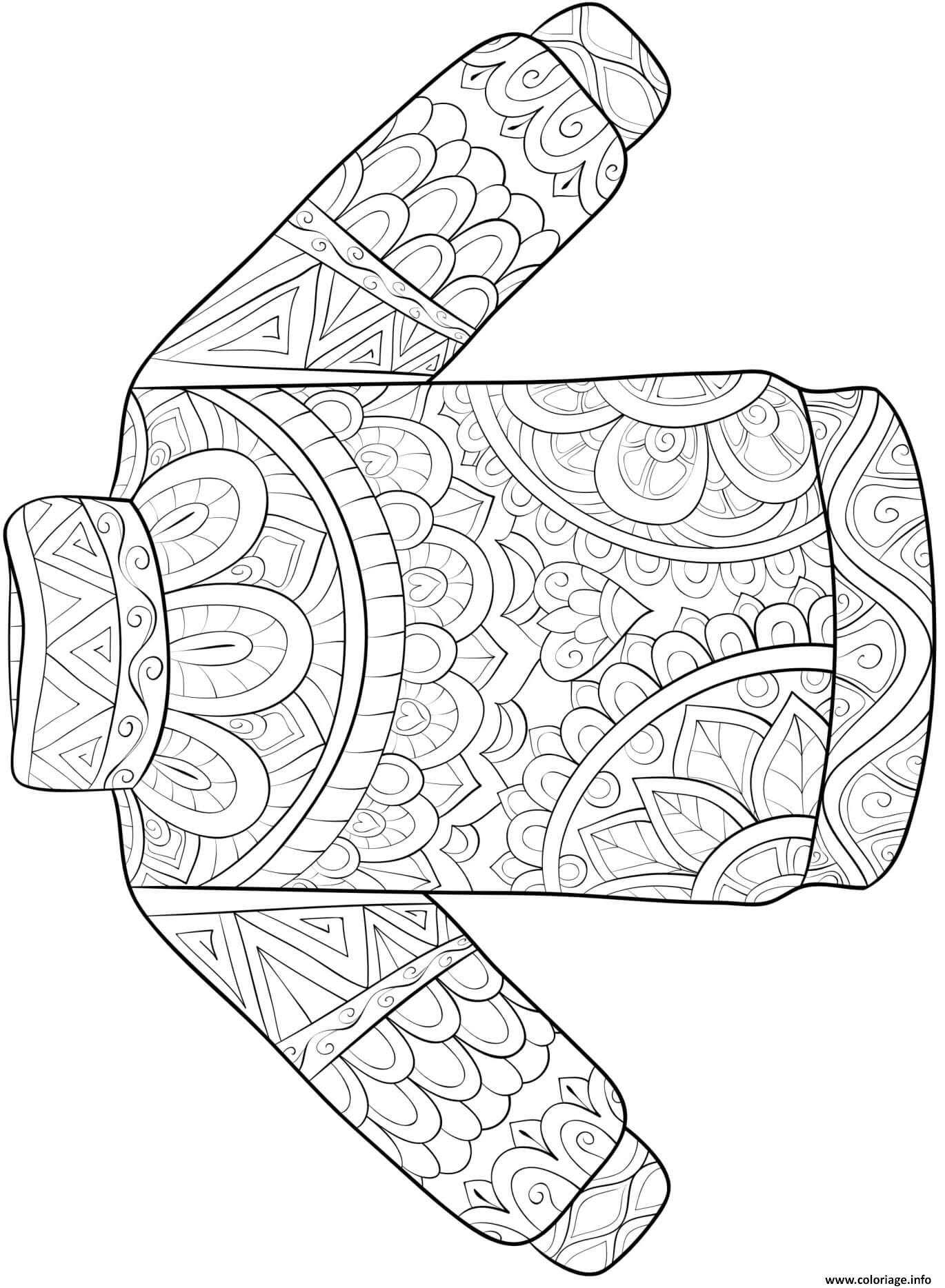 Coloriage Noel Mandala Hiver Chandail A Capuchon Dessin avec Coloriage 2 Ans Pdf