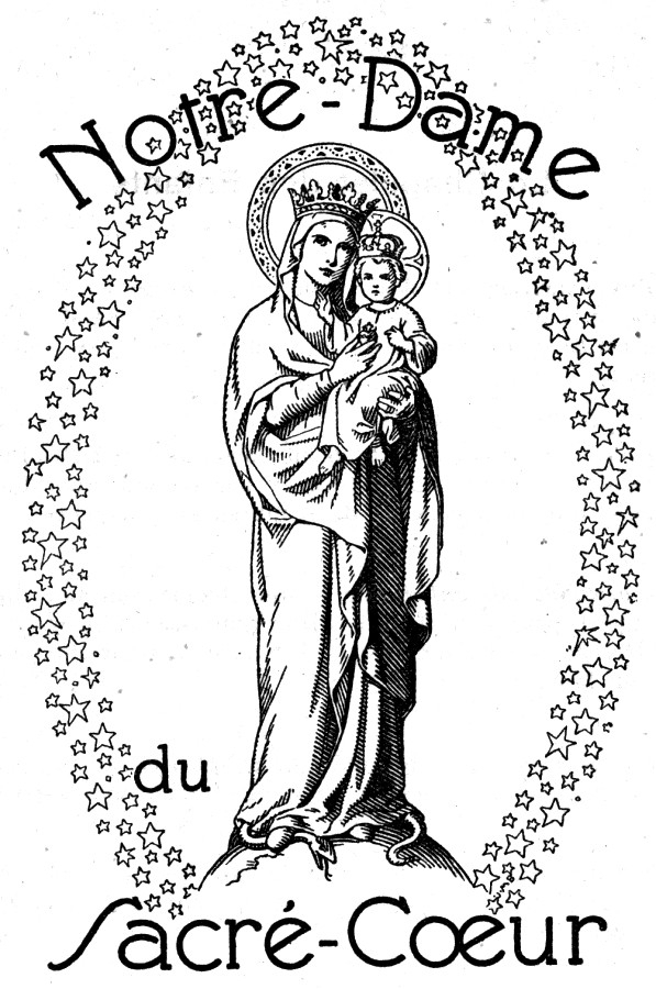 Coloriage Notre-Dame Du Sacre Coeur - Issoudun - Et à Coloriage Dessin Vierge Marie