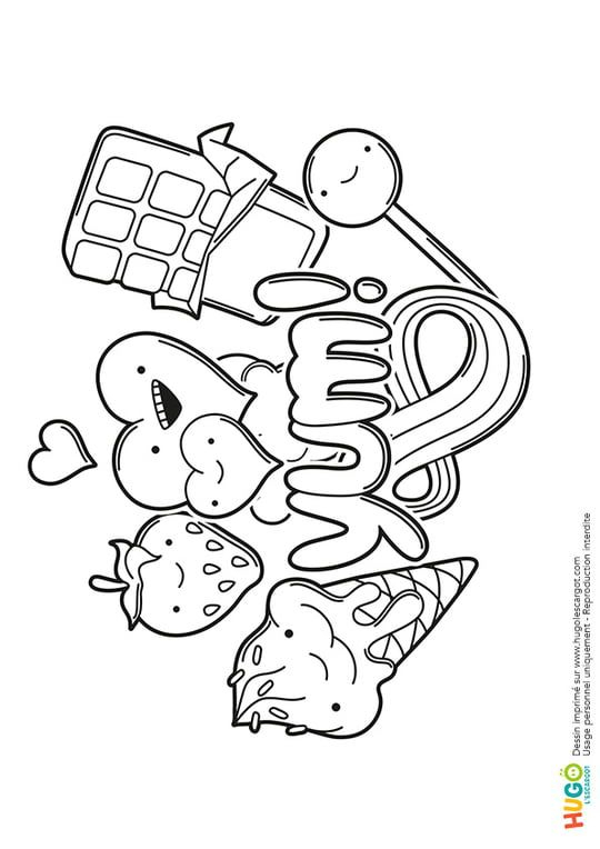 Coloriage Nourriture Kawaii En Ligne Gratuit À Imprimer tout Coloriage En Ligne,