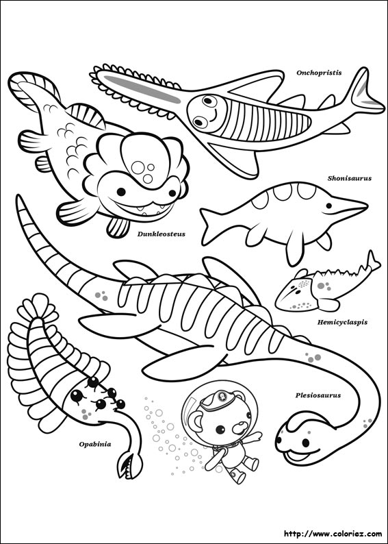 Coloriage - Octonauts Préhistoriques dedans Coloriage Octonautes