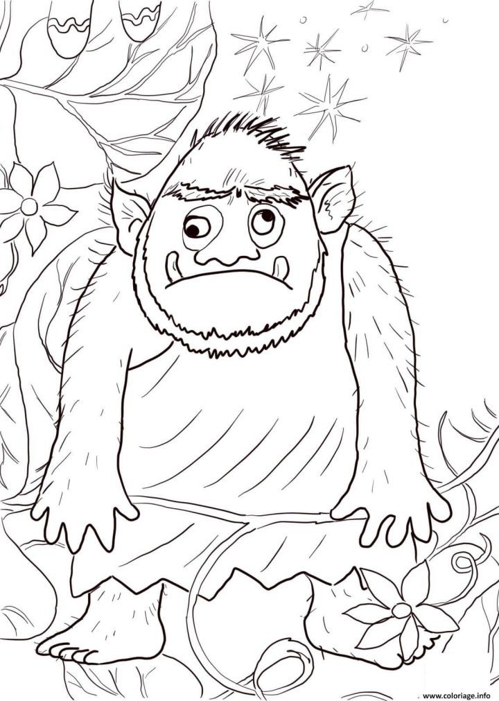 Coloriage Ogre Avec Les Yeux En Haut Et En Bas Dessin Ogre à Coloriage Dessin Jack Et Le Haricot Magique