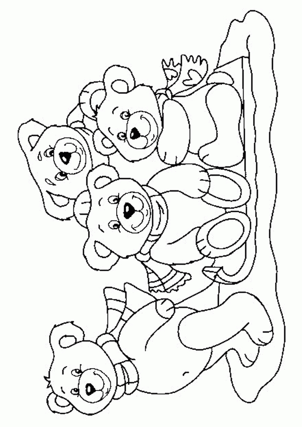 Coloriage Ours Luge Sur Hugolescargot tout Coloriage Ours Dessin