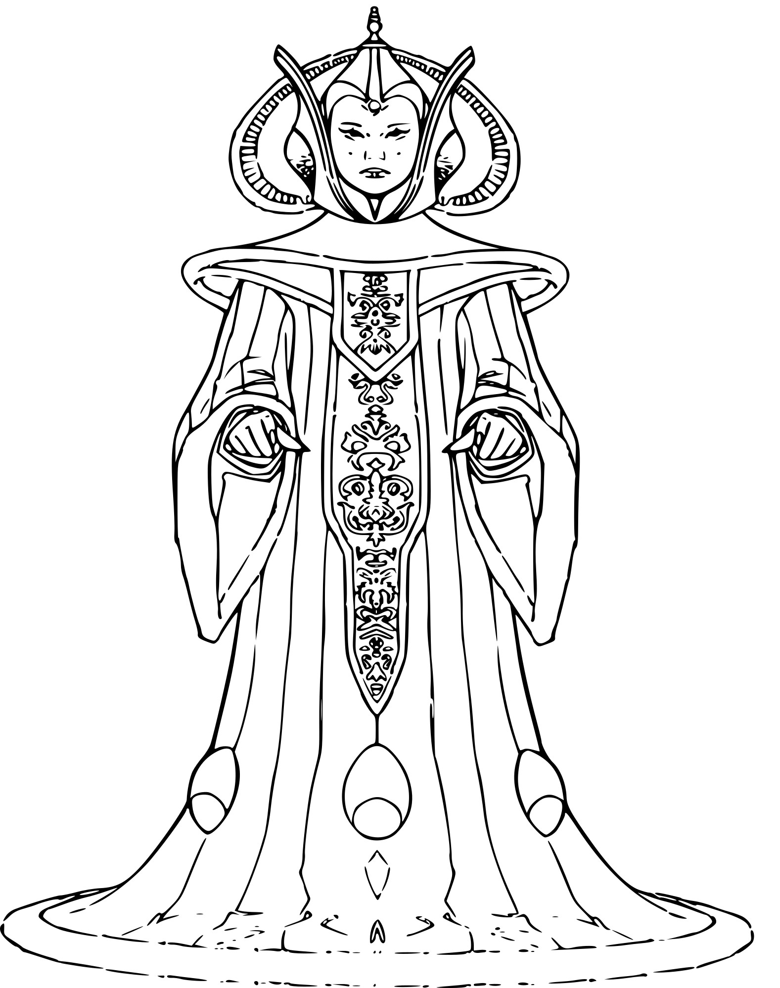 Coloriage Padme Amidala À Imprimer concernant S Coloriage