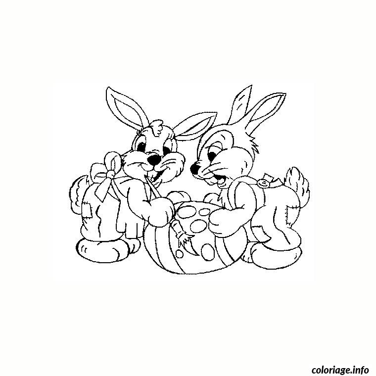 Coloriage Paques Lapin De Paques Dessin Paques À Imprimer encequiconcerne Dessin Lapin De Pâques Facile,