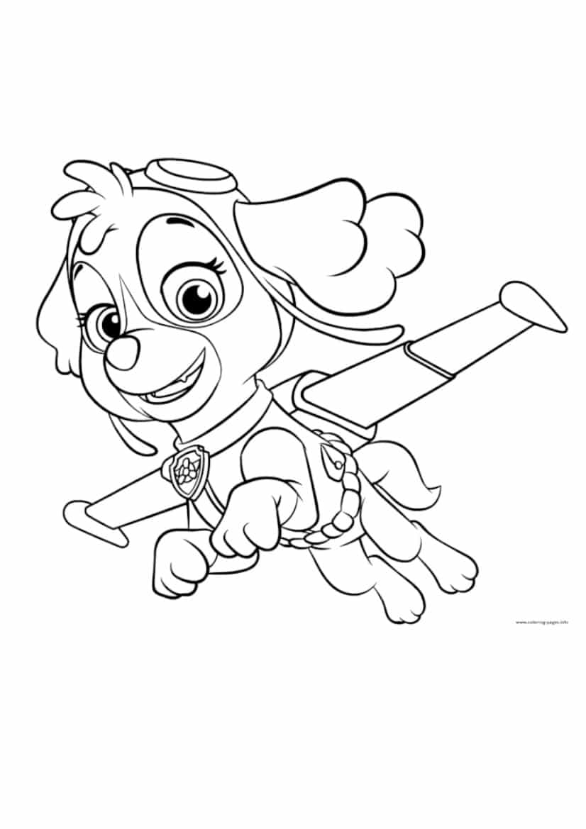 Coloriage Pat Patrouille Gratuit | 25 Dessins À Imprimer dedans Coloriage Dessin Animé Pat Patrouille