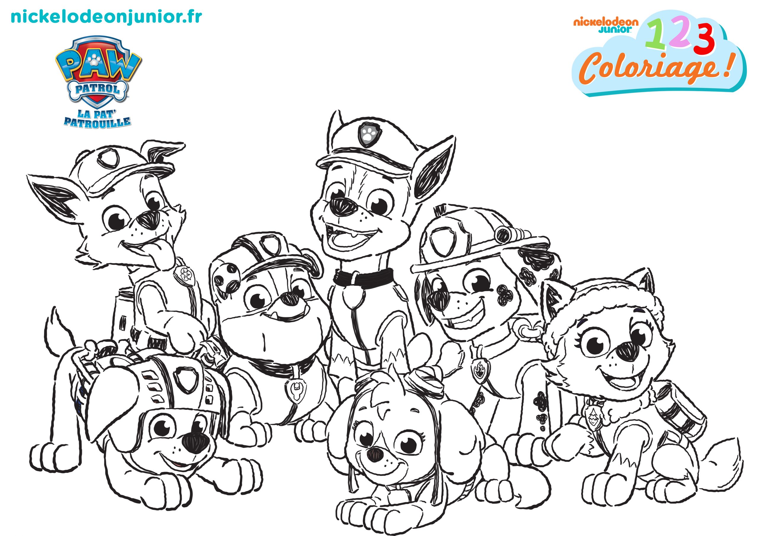 Coloriage Paw Patrol | Episode 119 dedans Dessin 123 Go,