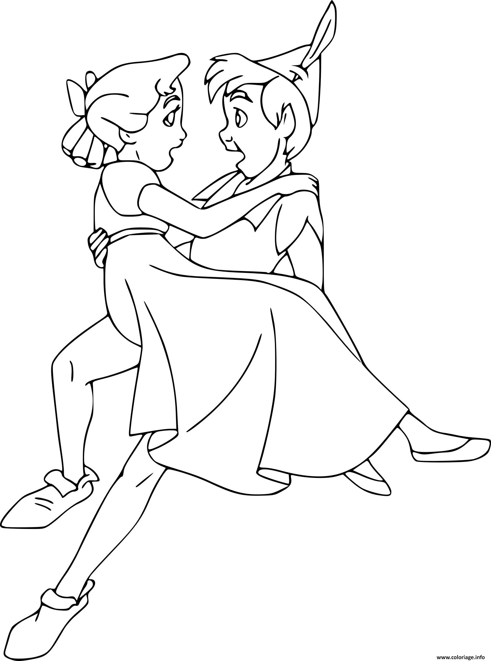 Coloriage Peter Pan Et Wendy Dessin Disney Walt À Imprimer tout Coloriage Dessin Animé À Imprimer Gratuit