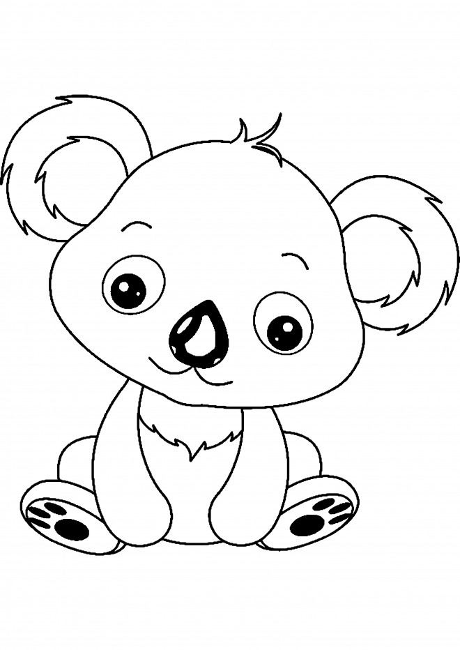 Coloriage Petit Koala En Ligne Dessin Gratuit À Imprimer serapportantà Imprimer Dessins À Colorier