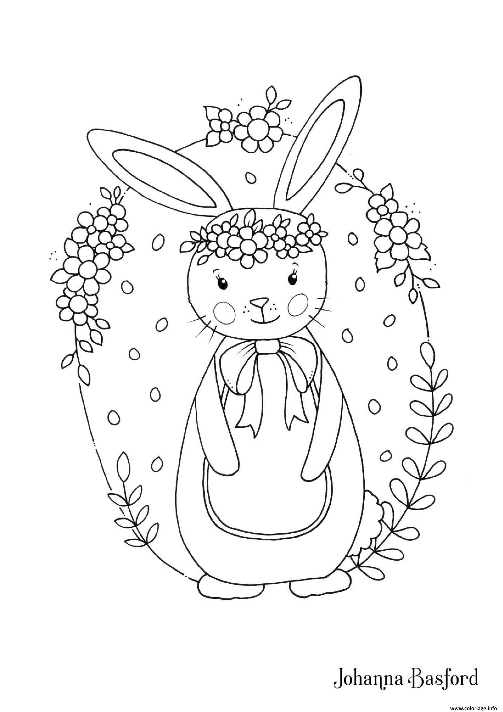 Coloriage Petit Lapin Adorable Pour Paques Enfants Dessin encequiconcerne À Colorier Dessin