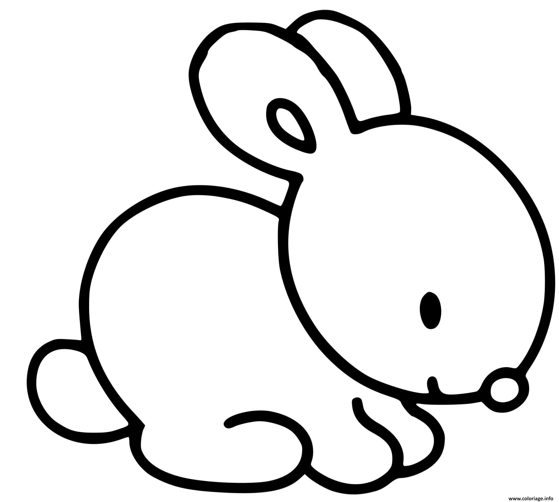 Coloriage Petit Lapin Maternelle Paques Facile Dessin intérieur Coloriage Dessin Lapin