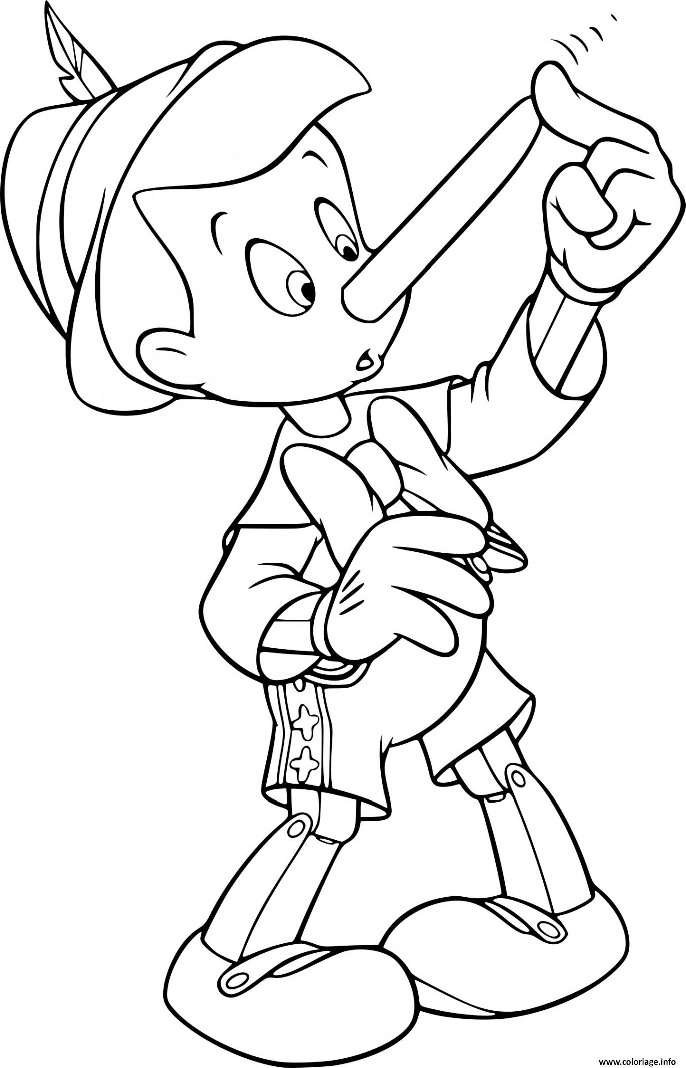 Coloriage Pinocchio Disney Sorti En 1940 Inspire De Conte avec Dessin Walt Disney