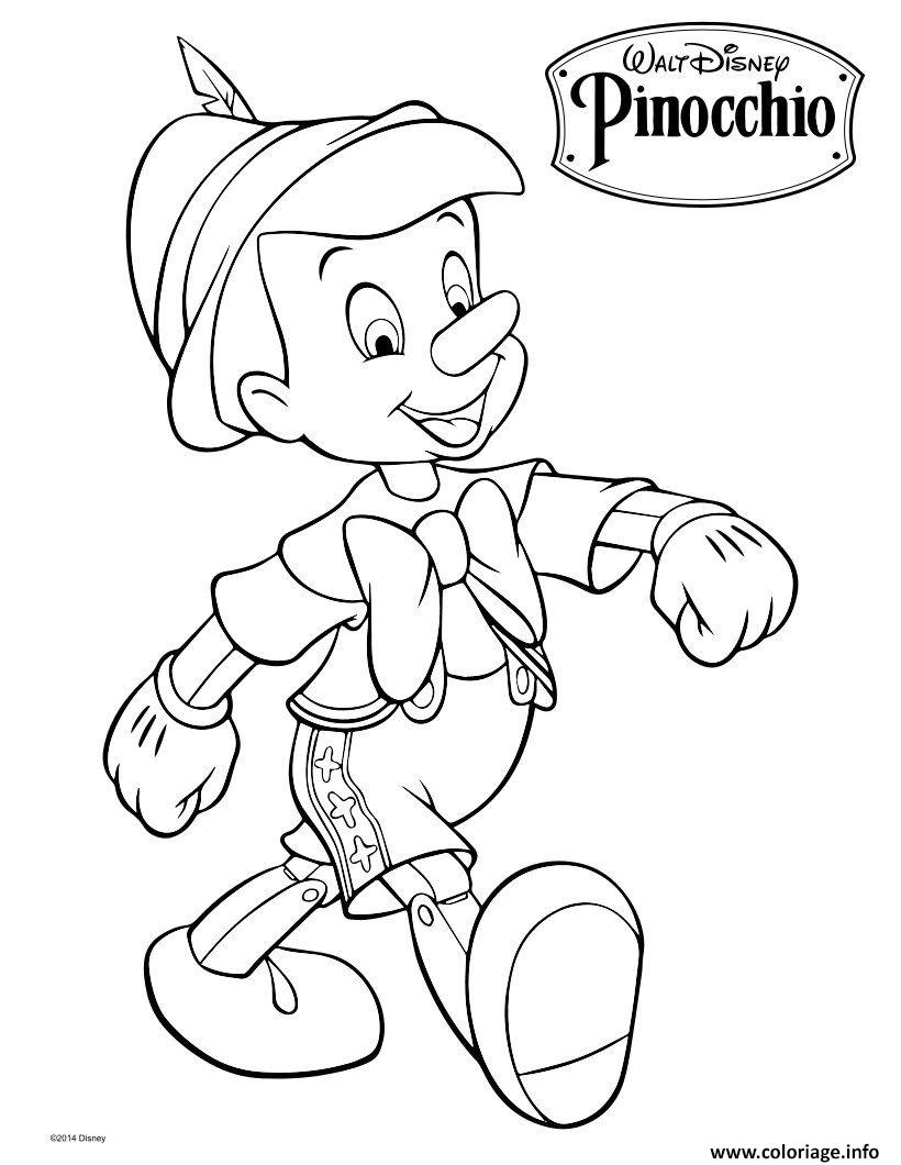 Coloriage Pinocchio Se Balade Dessin Pinocchio À Imprimer dedans Coloriage Pat P