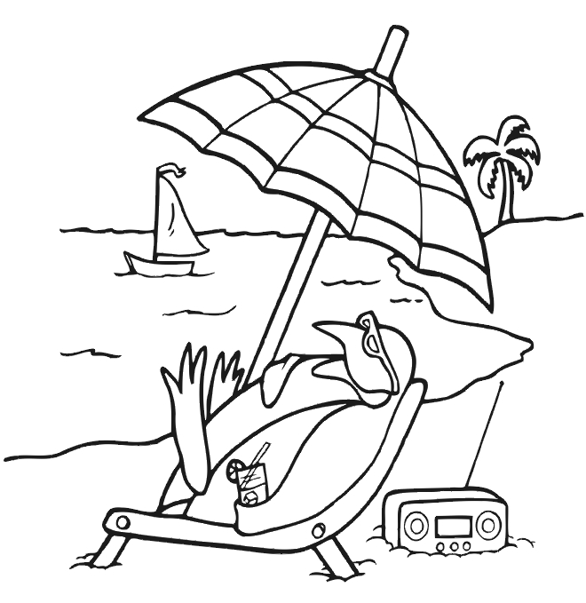 Coloriage Plage #159073 (Nature) - Album De Coloriages dedans Coloriage Dessin Plage