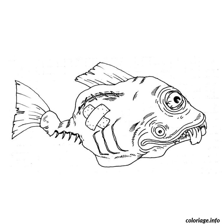 Coloriage Poisson Barracuda Dessin Poisson À Imprimer tout Coloriage Poisson