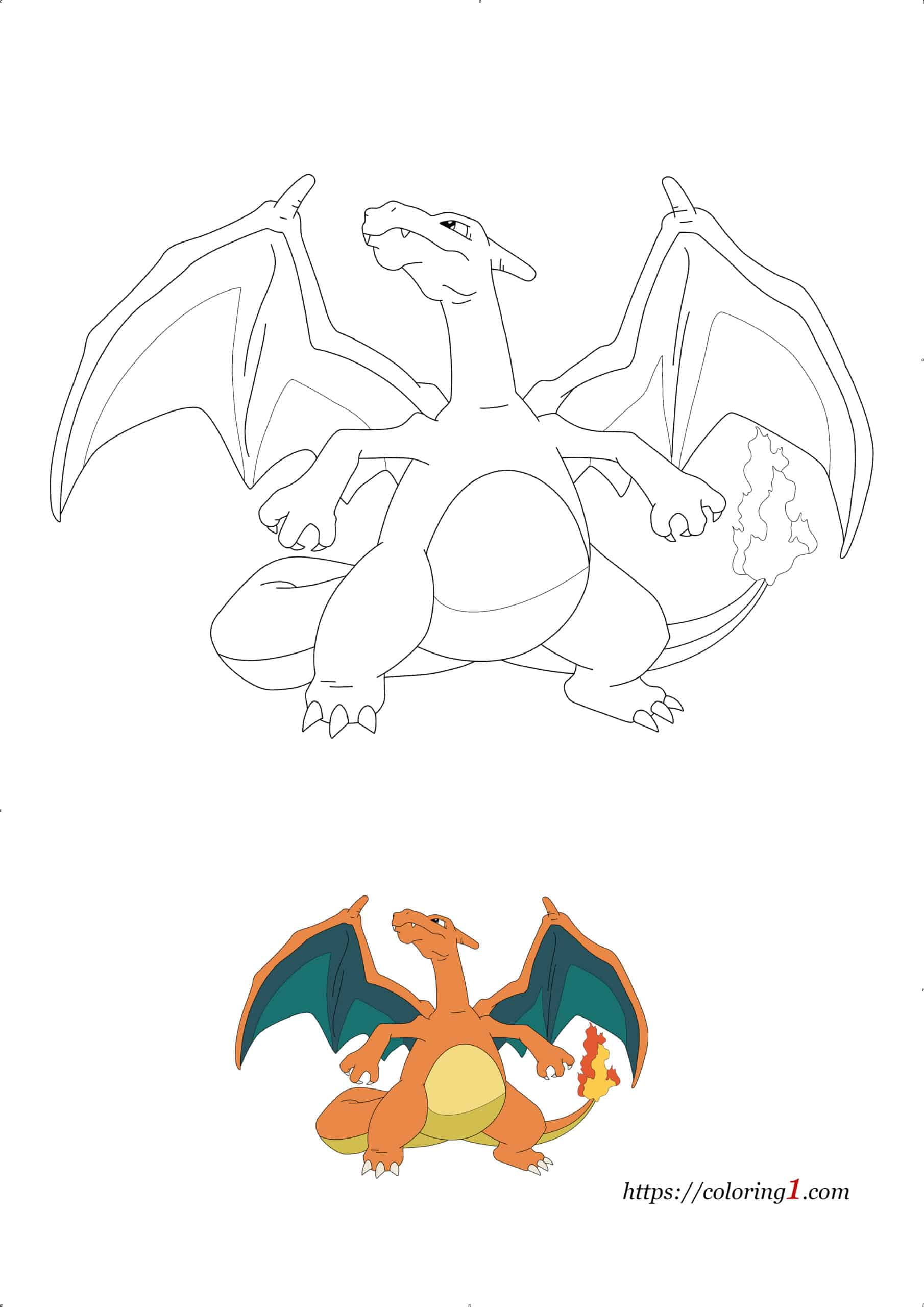 Coloriage Pokemon Dracaufeu / Pokemon Mega Dracaufeu Y 23 pour Dracaufeu Y Dessin