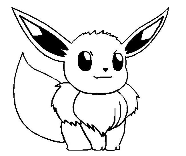 Coloriage Pokemon Evoli - Greatestcoloringbook à À Colorier Dessin Kawaii Pokemon Bebe