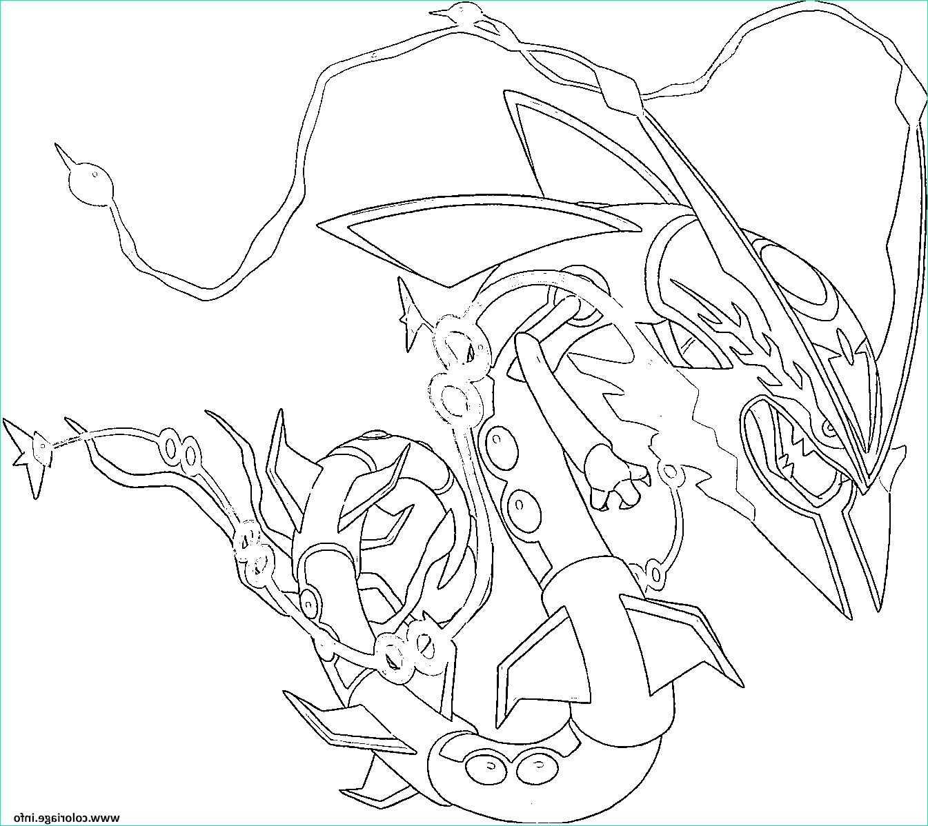Coloriage Pokemon Legendaire Rayquaza Bestof Stock encequiconcerne Dessin Alpha U