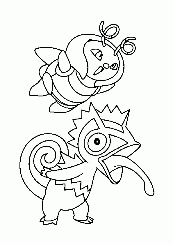 Coloriage Pokémon Lumivole Et Kecleon concernant Coloriage Pokemon