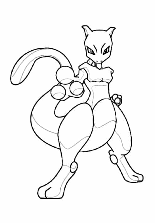 Coloriage Pokemon Mewtwo / Dessins Pokemon Legendaire encequiconcerne Mewtwo Y Coloriage