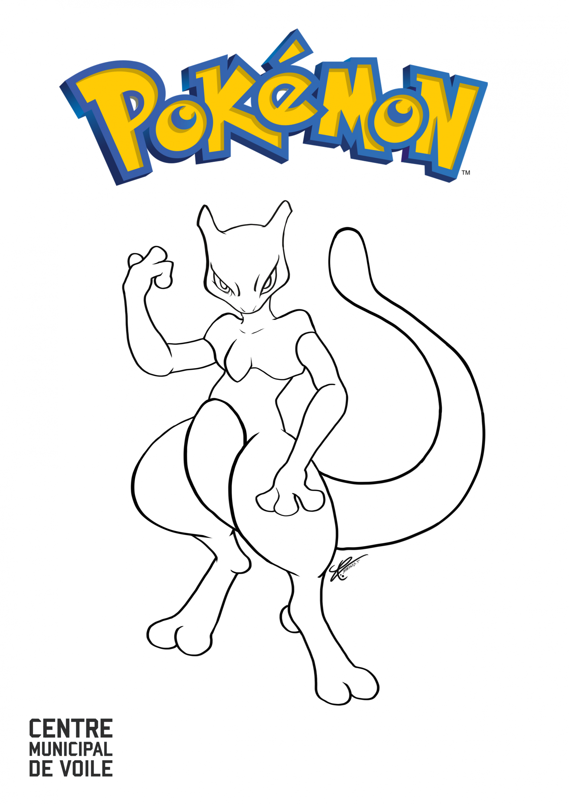 Coloriage Pokemon Mewtwo / Vous Pouvez Telecharger Et tout Mewtwo Y Coloriage