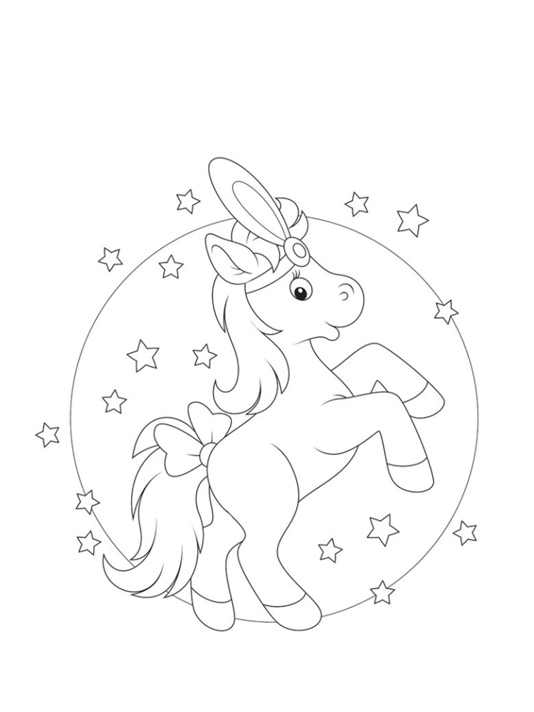 Coloriage Poney : Dessins À Imprimer tout Un Dessin À Imprimer