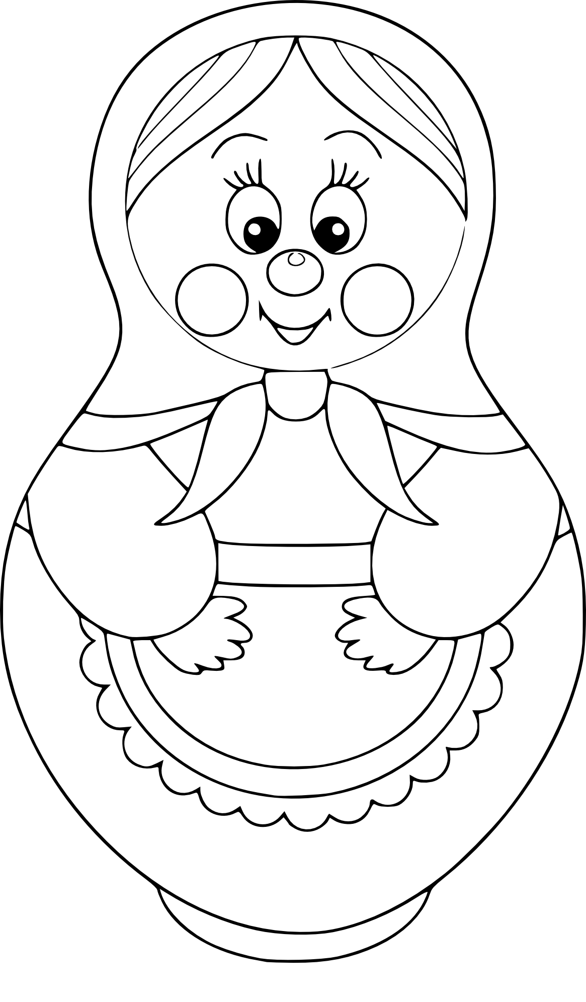 Coloriage Poupée Russe À Imprimer à E.t Coloriage