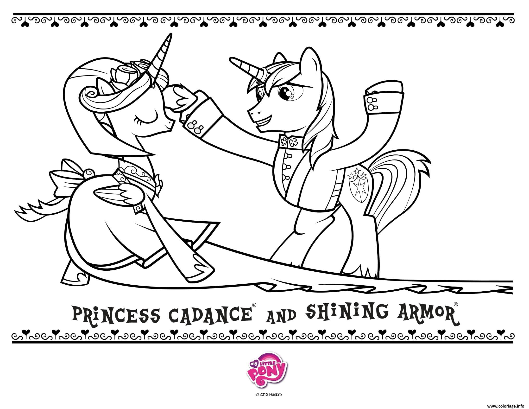 Coloriage Princess Cadance And Shining Armor Dessin My encequiconcerne Coloriage Dessin Twilight Facile