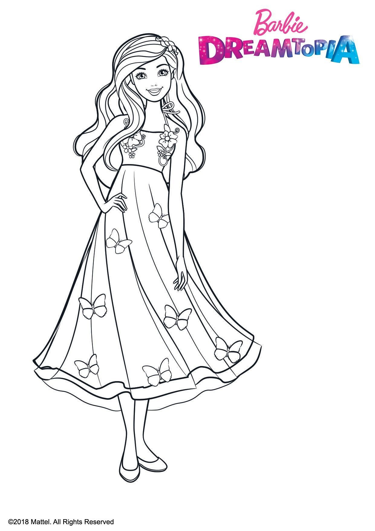 Coloriage Princesse Chevelure Magique - Coloriage Barbie destiné Coloriage Barbie Princesse