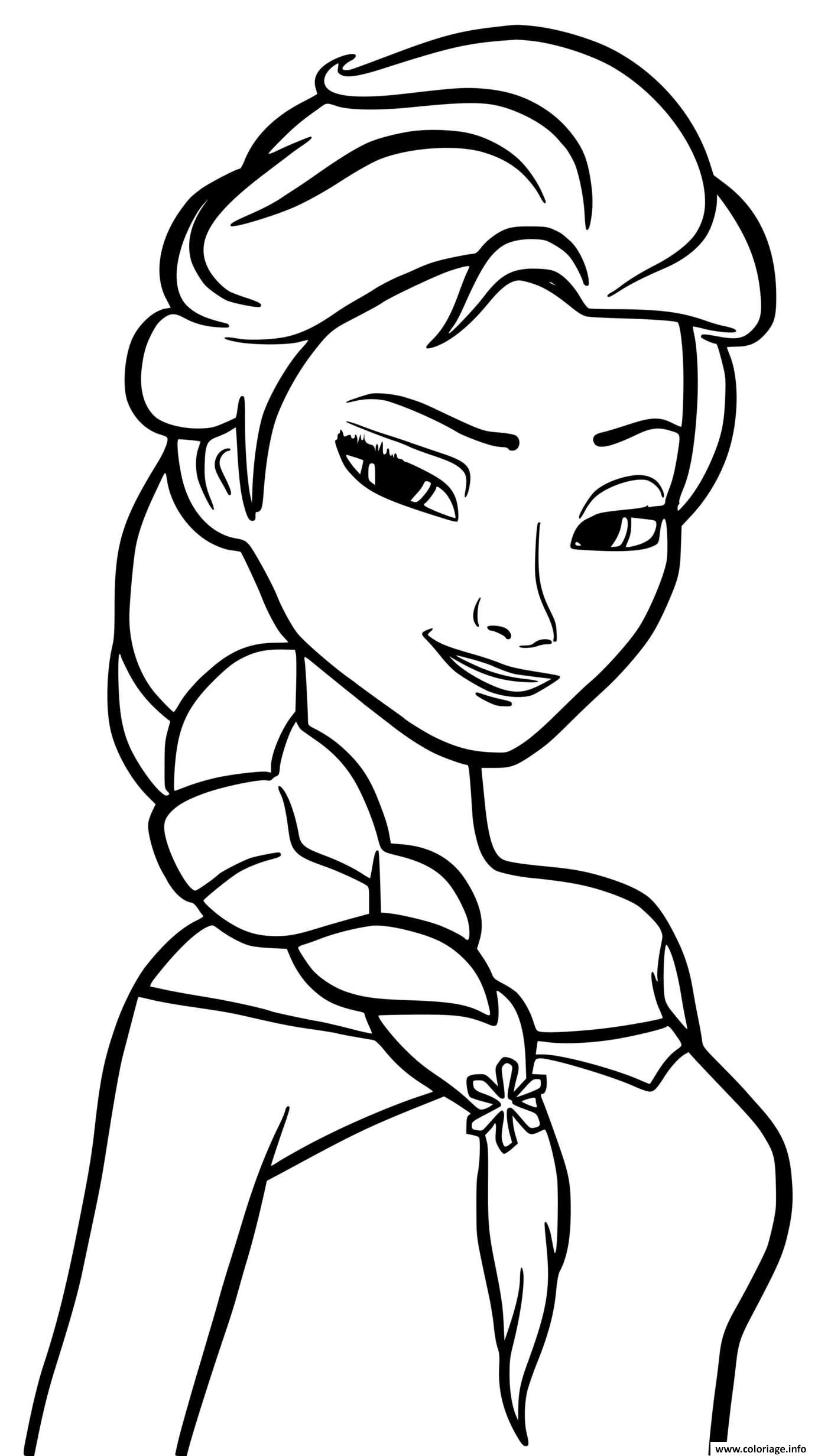 Coloriage Princesse Elsa La Reine Des Neiges 2 - Jecolorie dedans Frozen 2 Coloriage