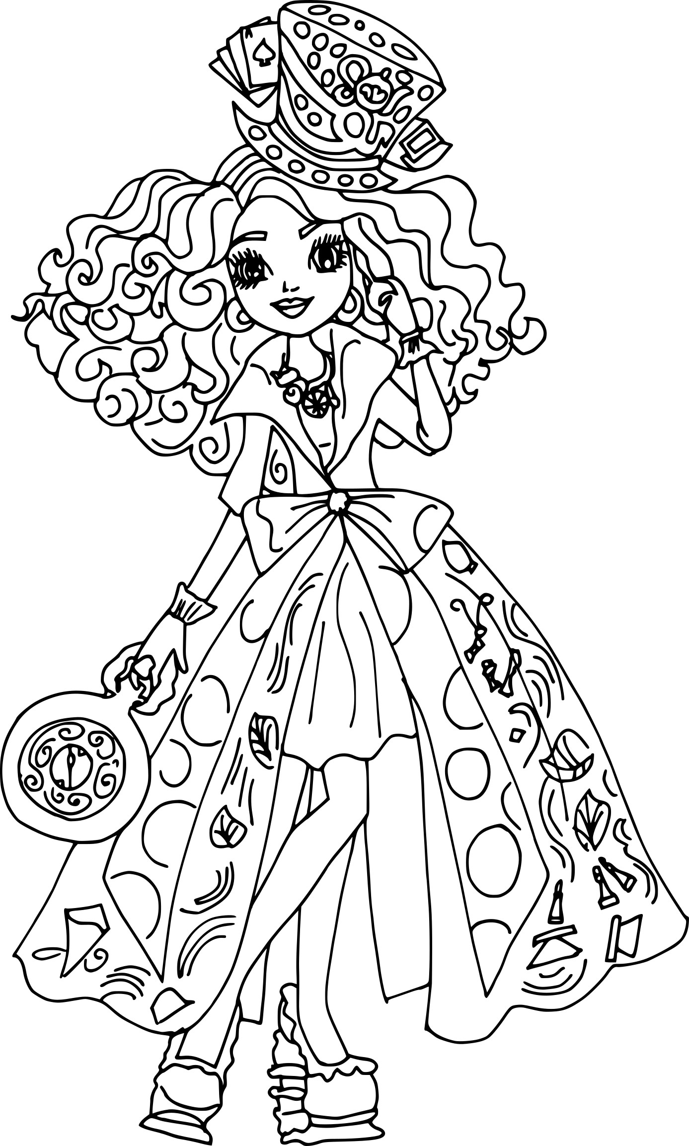 Coloriage Princesse Madeline Hatter À Imprimer Gratuit serapportantà Coloriage Princesse