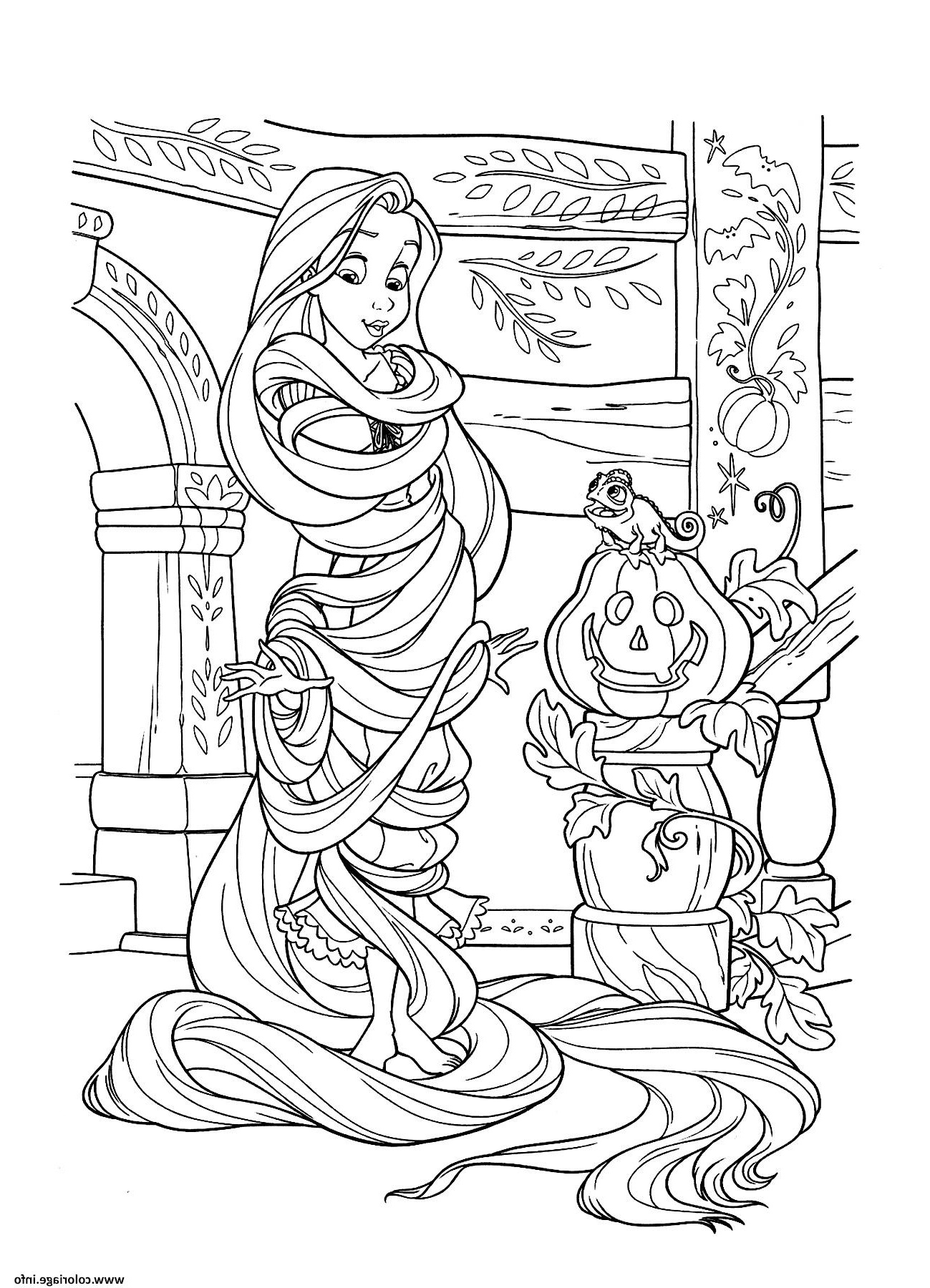 Coloriage Princesse Raiponce Beau Images Coloriage destiné Coloriage De Raiponce,