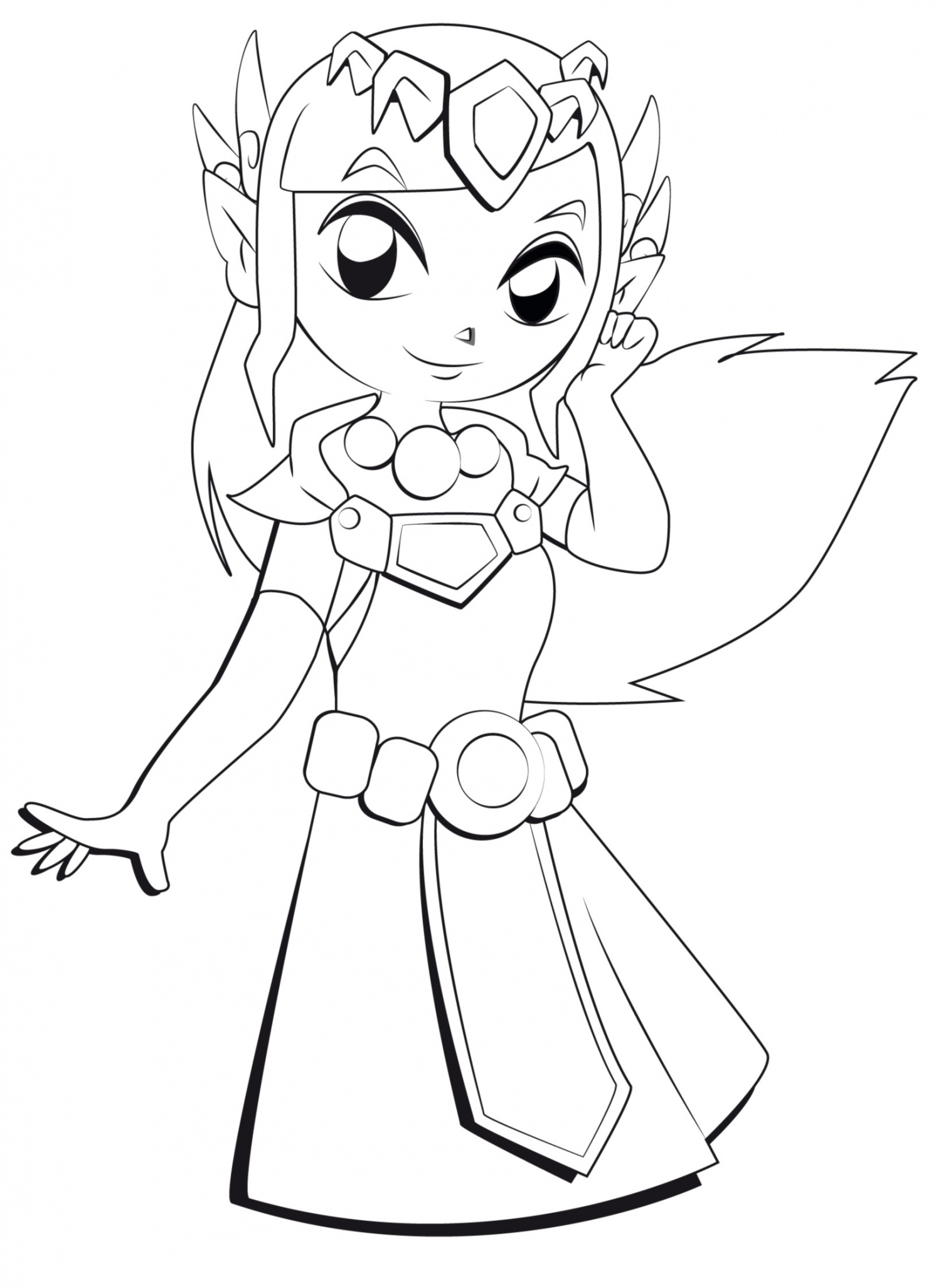 Coloriage Princesse Zelda À Imprimer intérieur Coloriage Dessin Princesse