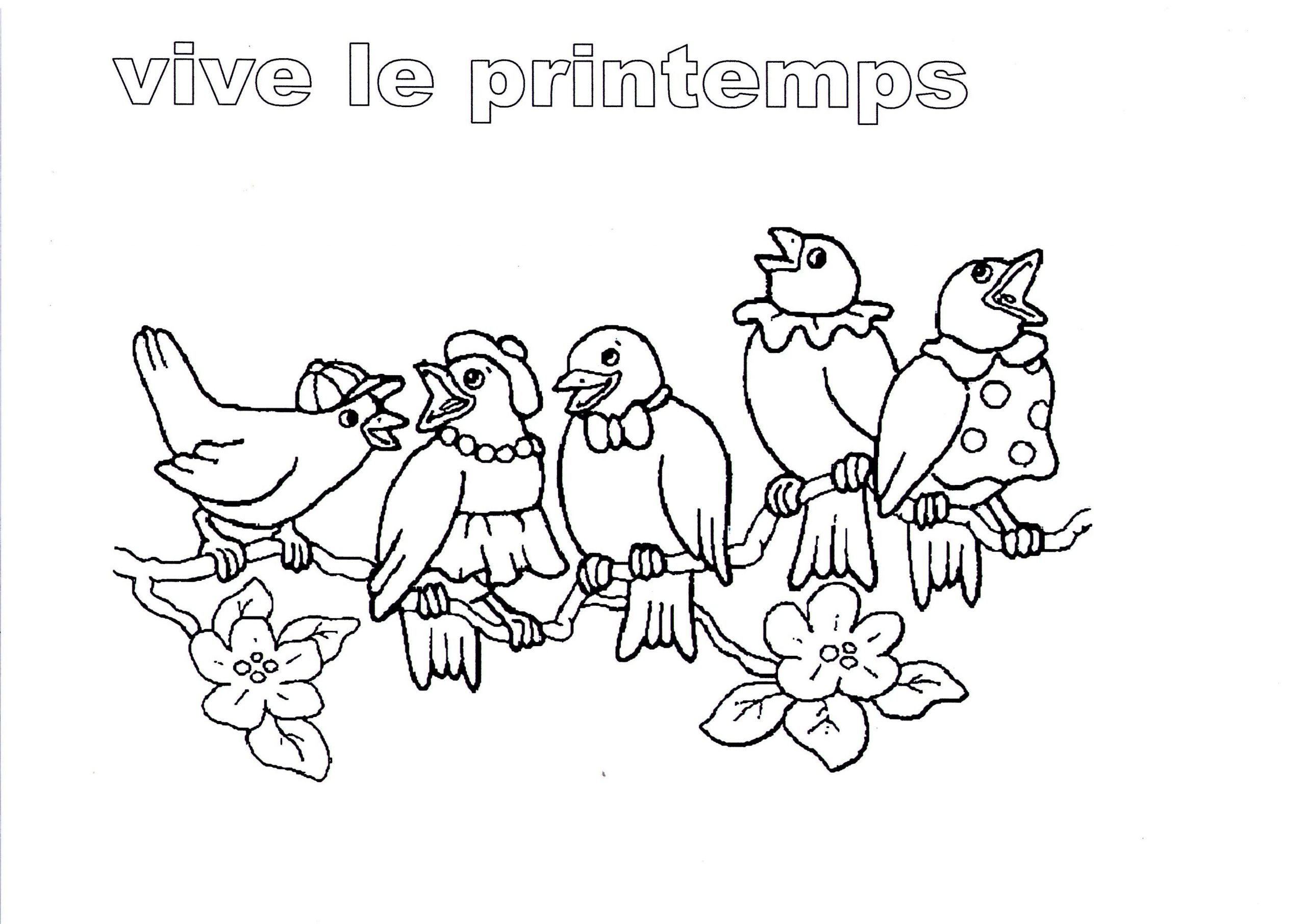 Coloriage Printemps pour Dessin Pour Coloriage Maternelle