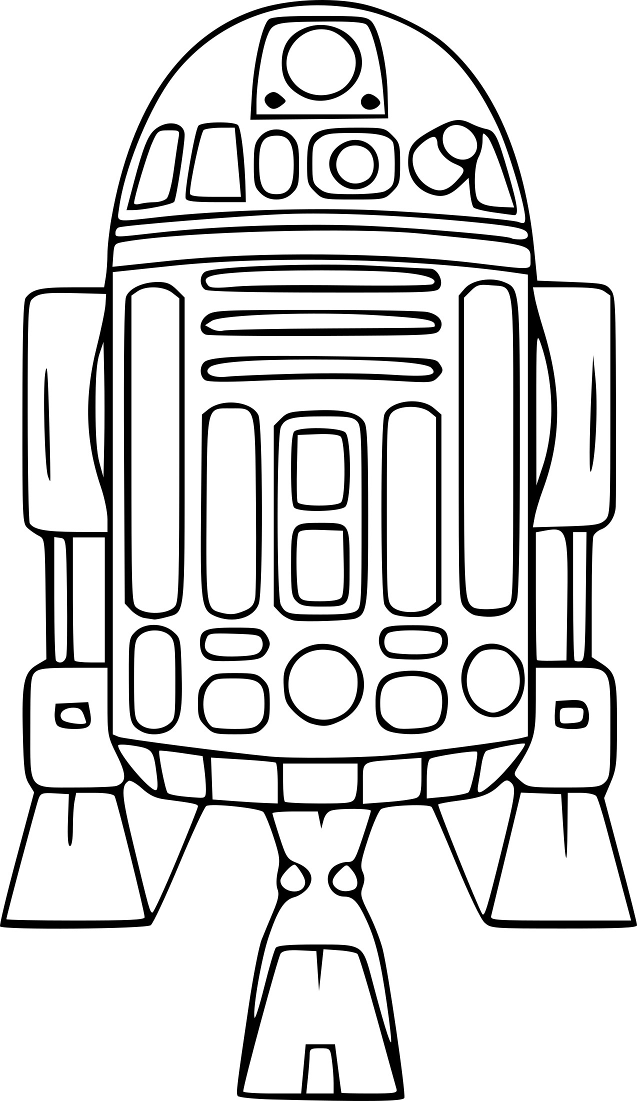 Coloriage R2-D2 Robot À Imprimer Sur Coloriages dedans I Robot Dessin