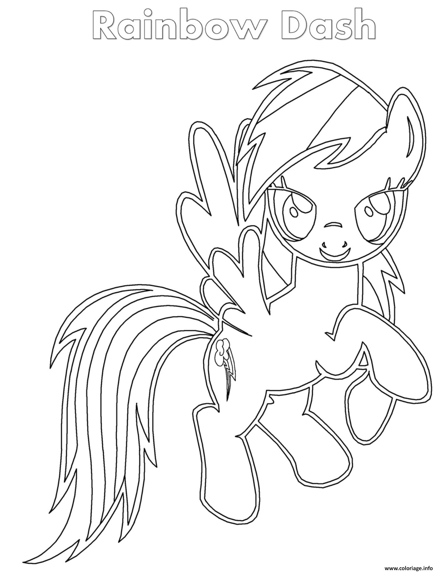 Coloriage Rainbow Dash Dessin My Little Pony À Imprimer intérieur Coloriage Dessin Twilight Facile