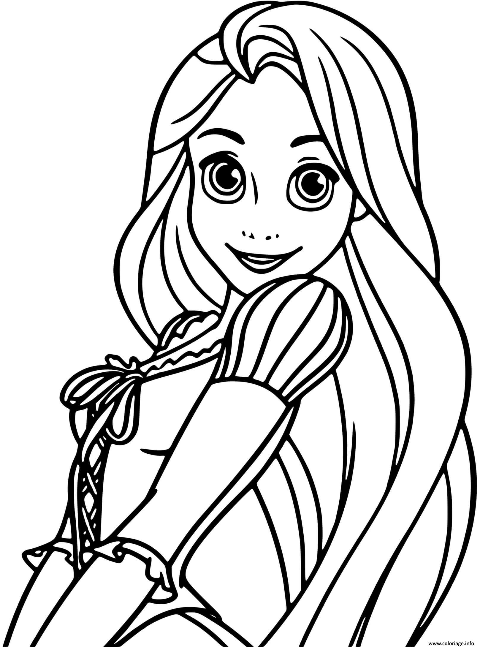 Coloriage Raiponce Dans Raiponce En 2010 Dessin Princesse destiné Coloriage Dessin Animé À Imprimer Gratuit