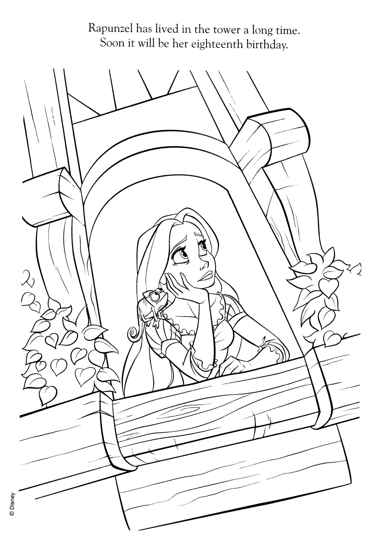 Coloriage Raiponce | Tangled Coloring Pages, Princess destiné Coloriage Raiponce