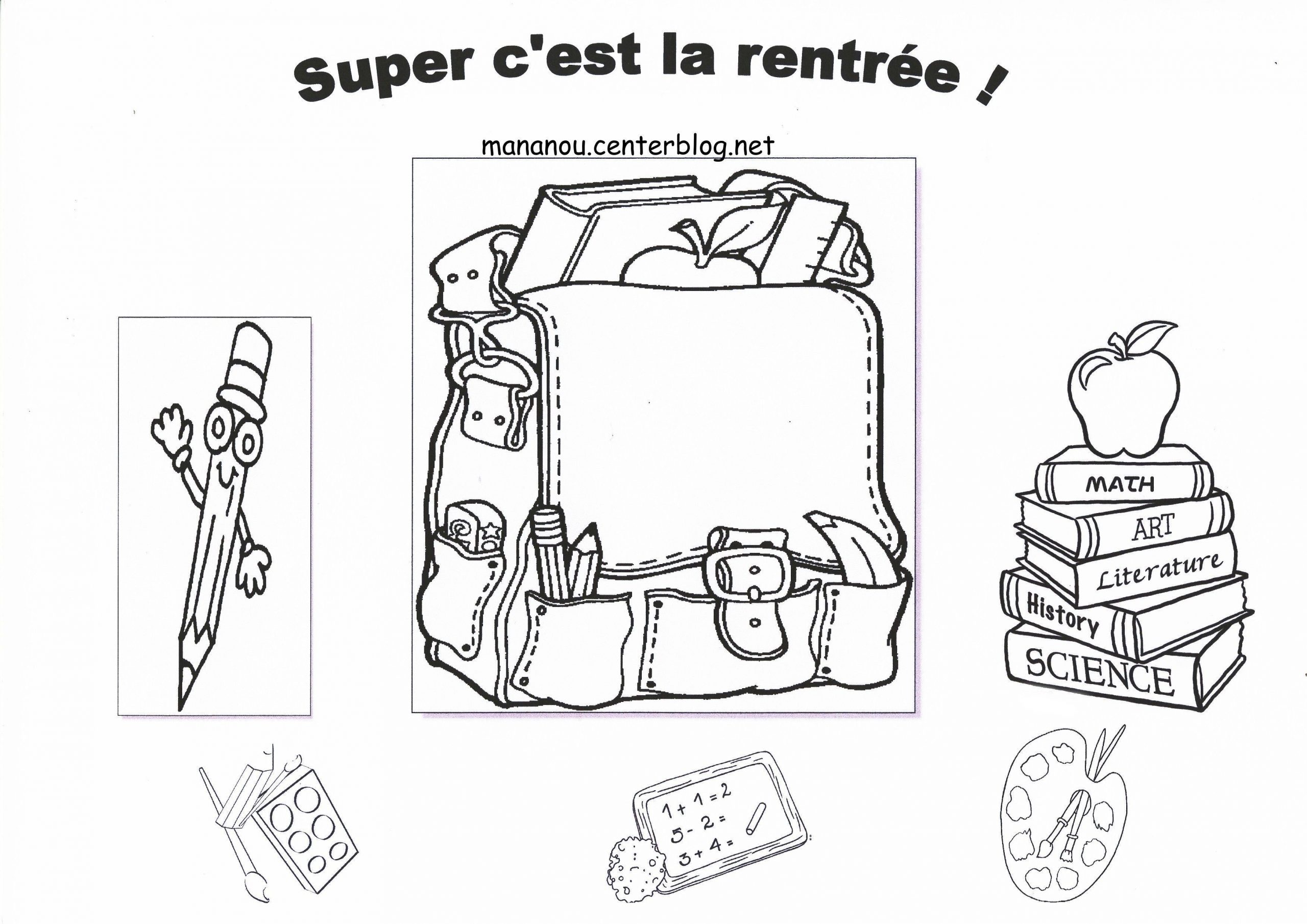 Coloriage Rentree Des Classes pour C Dessin