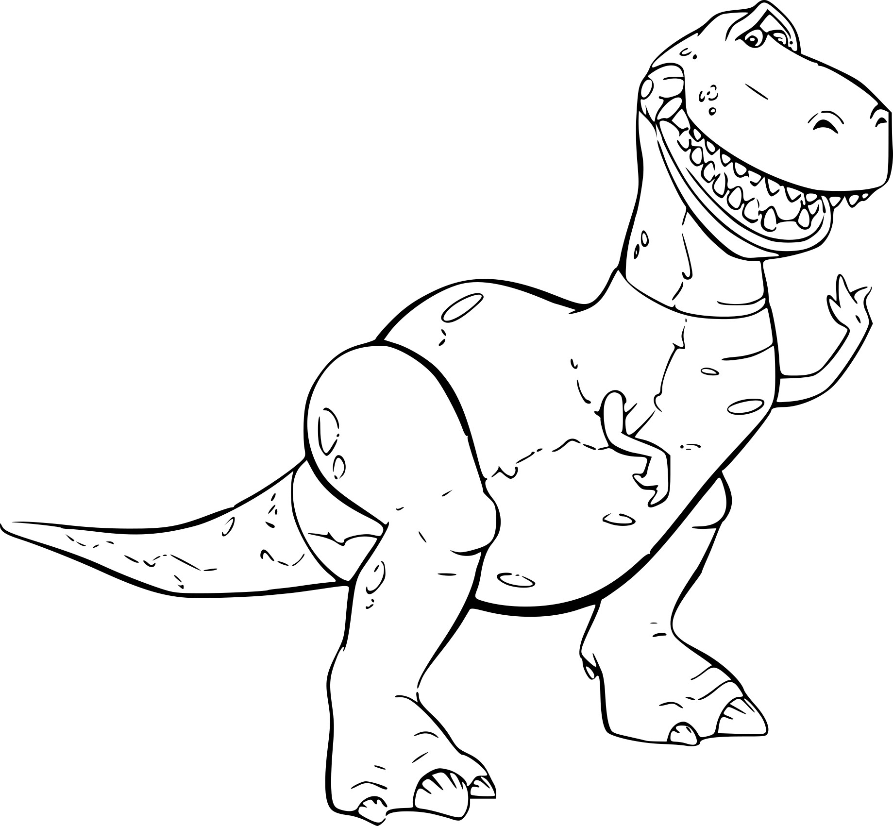 Coloriage Rex Toy Story À Imprimer serapportantà T Rex Dessin Animé,