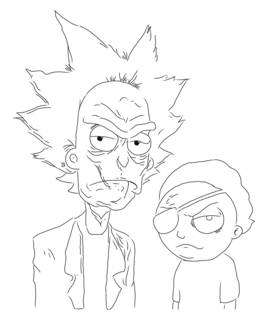 Coloriage Rick Et Morty - 80 Coloriages Sur Wonder-Day encequiconcerne Coloriage Dessin Rick Et Morty