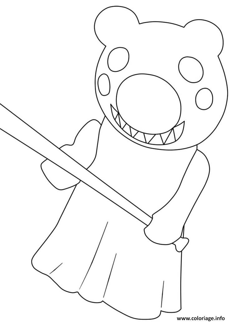 Coloriage Roblox Piggy Cochon Dessin Roblox À Imprimer concernant Coloriage Roblox