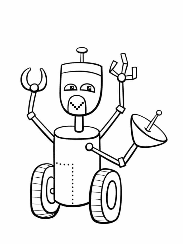 Coloriage Robot : 30 Dessins À Imprimer Gratuitement concernant Dessin Robot