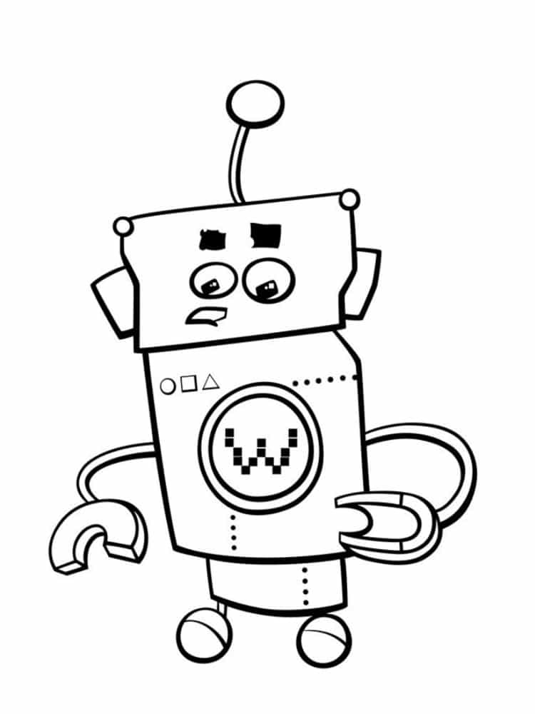 Coloriage Robot : 30 Dessins À Imprimer Gratuitement dedans I Robot Dessin