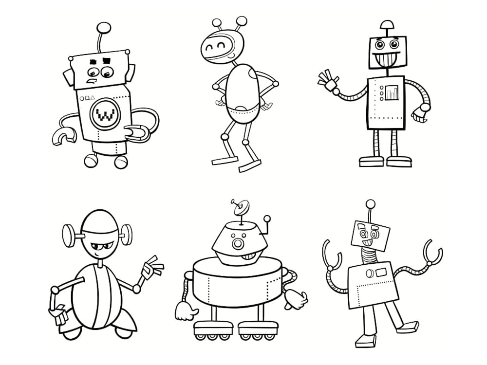 Coloriage Robot : 30 Dessins À Imprimer Gratuitement serapportantà I Robot Dessin