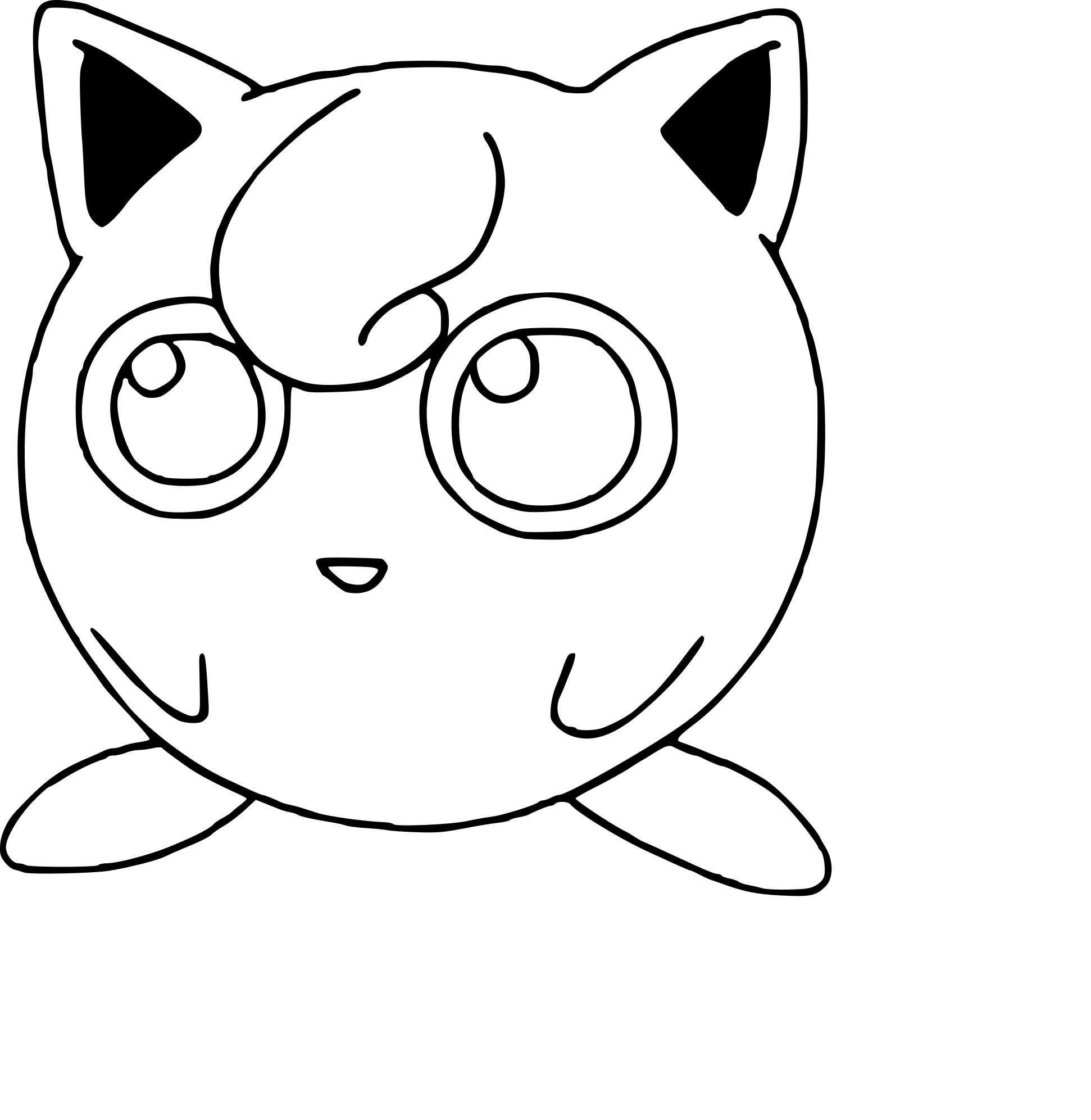 Coloriage Rondoudou Pokemon À Imprimer pour Dessin Pokemon