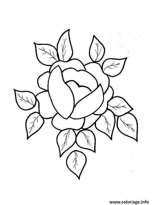 Coloriage Roses 125 Dessin Rose À Imprimer serapportantà Coloriage Dessin Rose