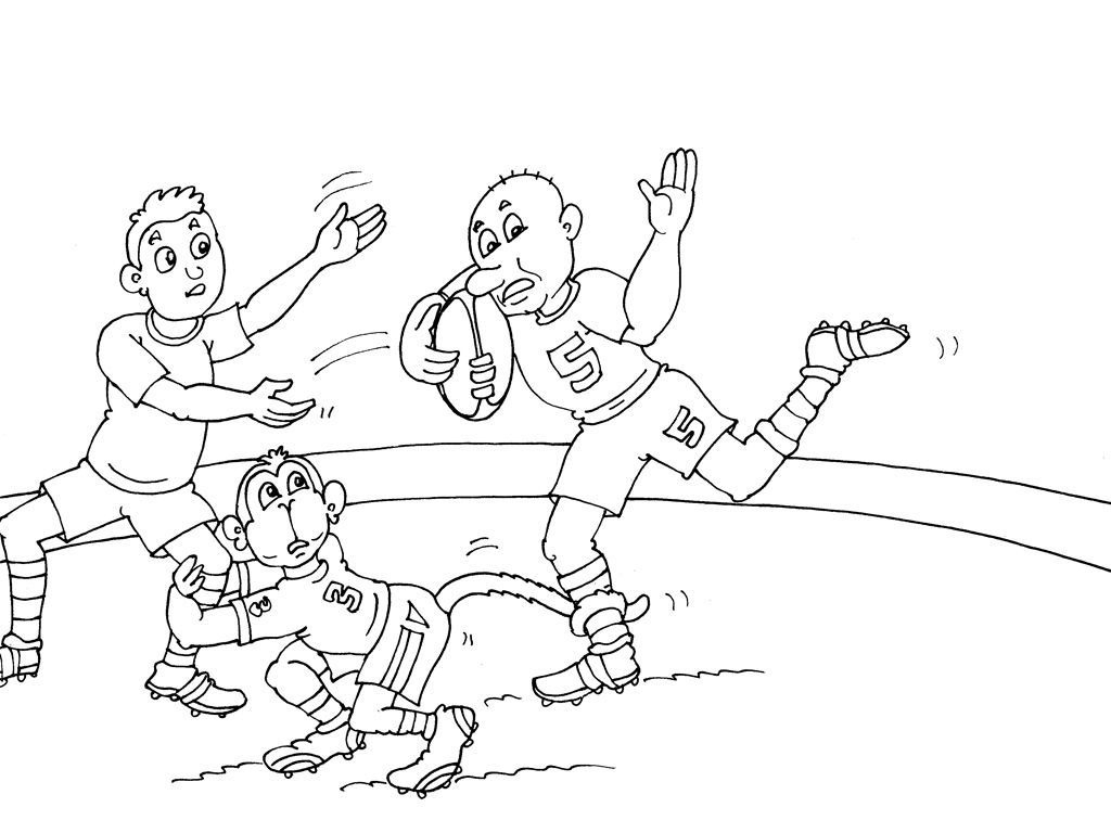 Coloriage Rugby 24 - Coloriage Rugby - Coloriages Sports concernant Coloriage Dessin Rugby