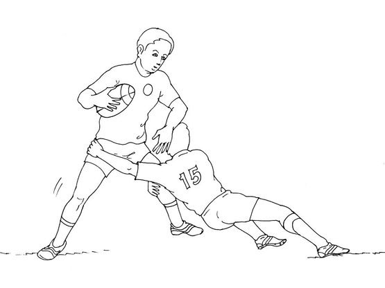 Coloriage Rugby 7 - Coloriage Rugby - Coloriages Sports dedans Equipe 7 Coloriage